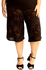 6123 Multi Color Spot Print Culottes