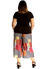 6130 Abstract Print Culottes