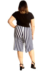 6120 Stripe Print Culottes