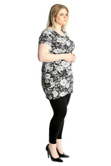 1609 Monochrome Floral T-Shirt