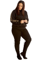 3126 Side Panel Hooded Bomber Jacket