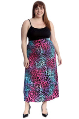 5044 Multi Leopard Print Skirt