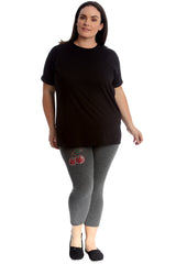 7212 Cherry Stud Cropped Leggings
