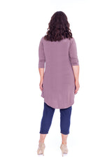 1315 Ram Stud Dip Hem Top