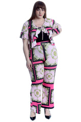 6106 Chains & Tassels Print Trousers