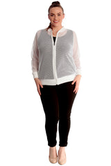 Mesh Net Bomber Jacket
