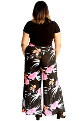 6116 Floral Print Palazzo Trouser
