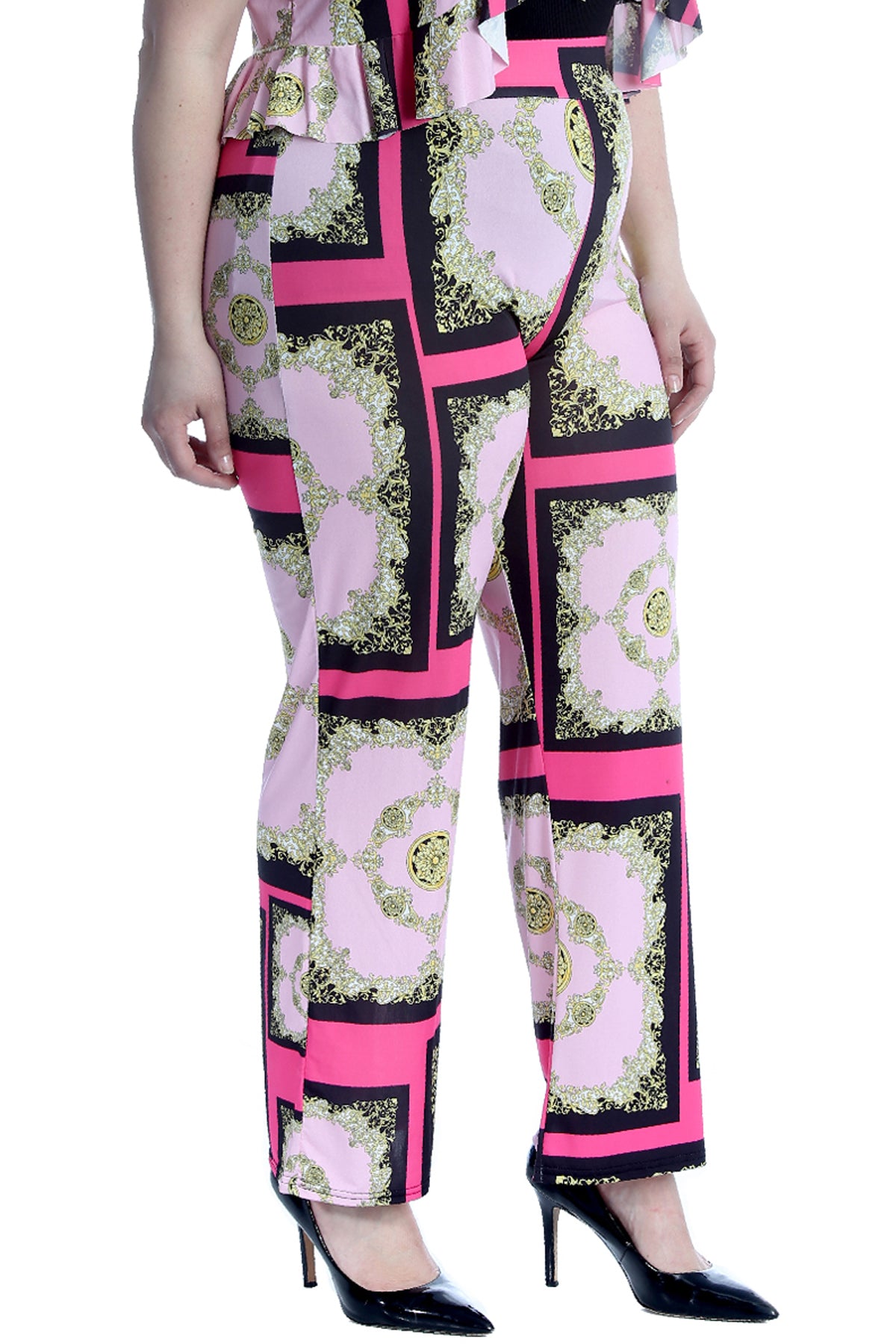 6106 Chains & Tassels Print Trousers