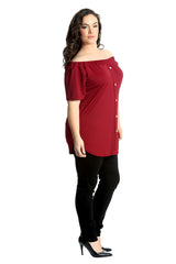 1560 Crepe Off Shoulder Top