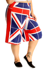 6133 Union Jack Print Culottes