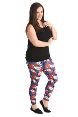 7116 Santa Print Leggings