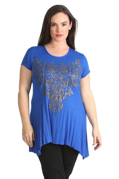 1376 Glitter Beaded Top