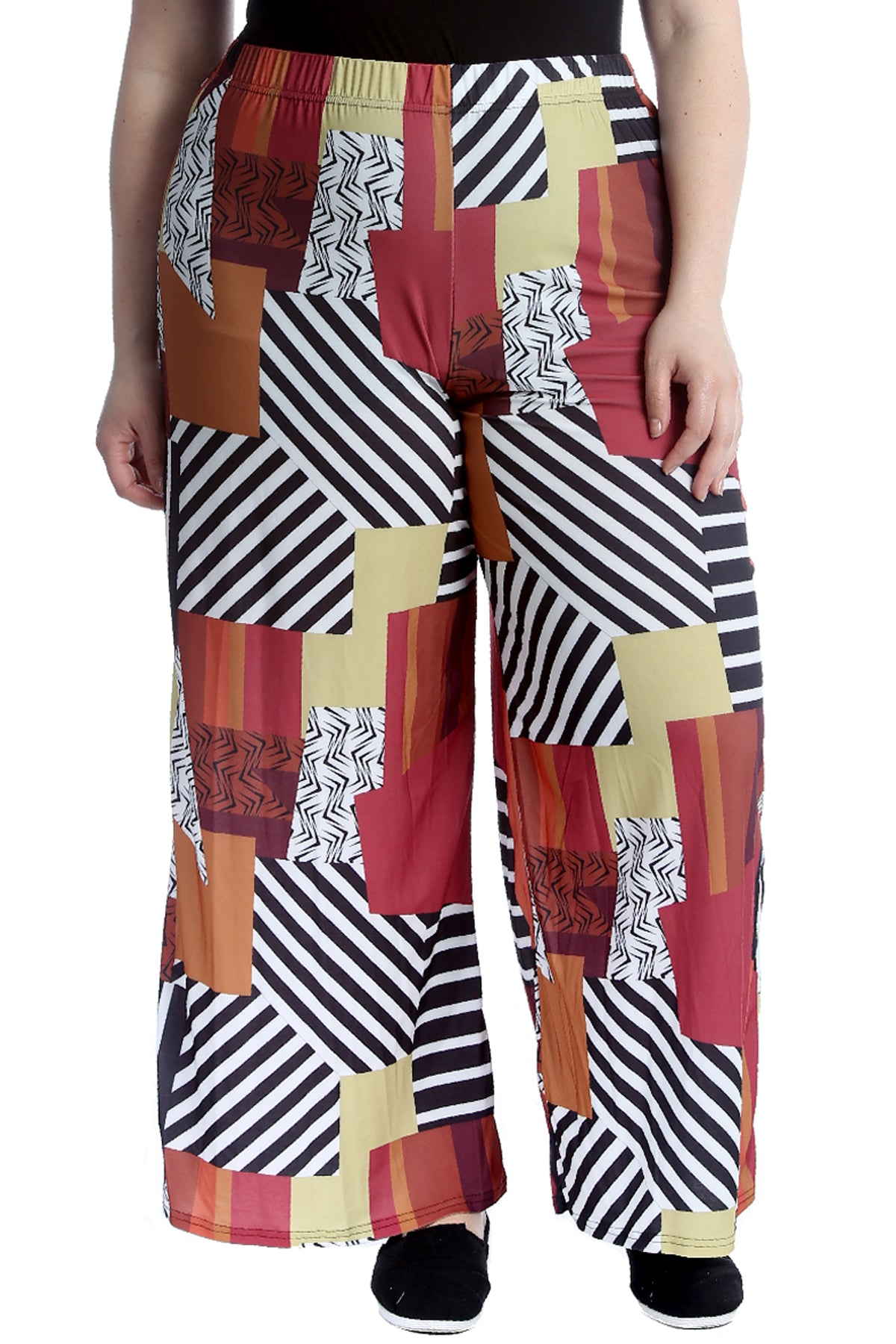 6105 Abstract Print Palazzo Trouser