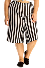 6120 Stripe Print Culottes