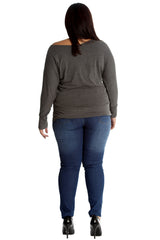 1578 Love Heat Print Batwing Top