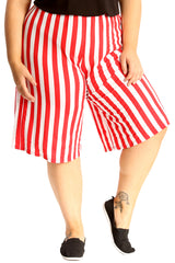 6120 Stripe Print Culottes