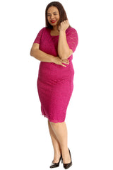 2119 Floral Lace Midi Dress