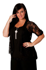 3072 Diamante Button Sleeve Cardigan