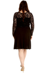Chiffon Sleeve Skater Dress