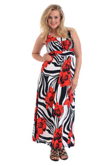 2052 Bold Flower Maxi Dress