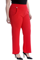 6091 High Waist Side Pocket Trousers