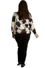 3191 Palm Tree Print Bomber Jacket