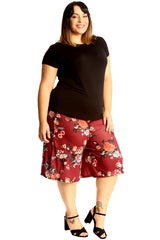 6136 Floral Print Culottes