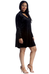 1501 Plain Velvet Swing Top