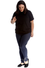 7213 Angel Wings Stud Jeggings