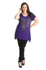 1376 Glitter Beaded Top
