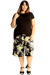 6136 Floral Print Culottes