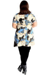 1722 Tassel & Chain Print Swing Top