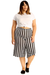6120 Stripe Print Culottes