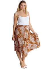 5028 Moroccan Tile Print Skirt